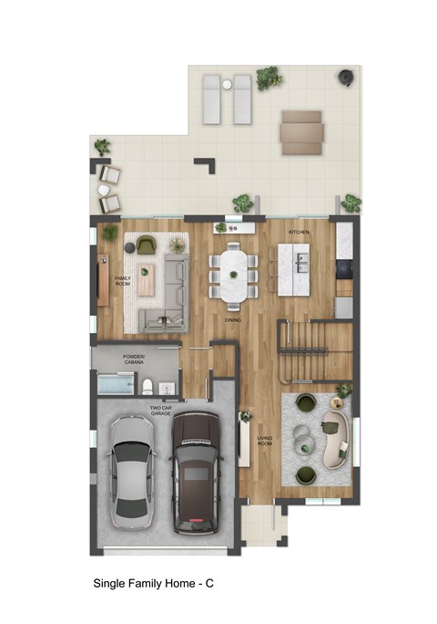 Floor plan for 4 beds, 3 baths, 2295 sqft